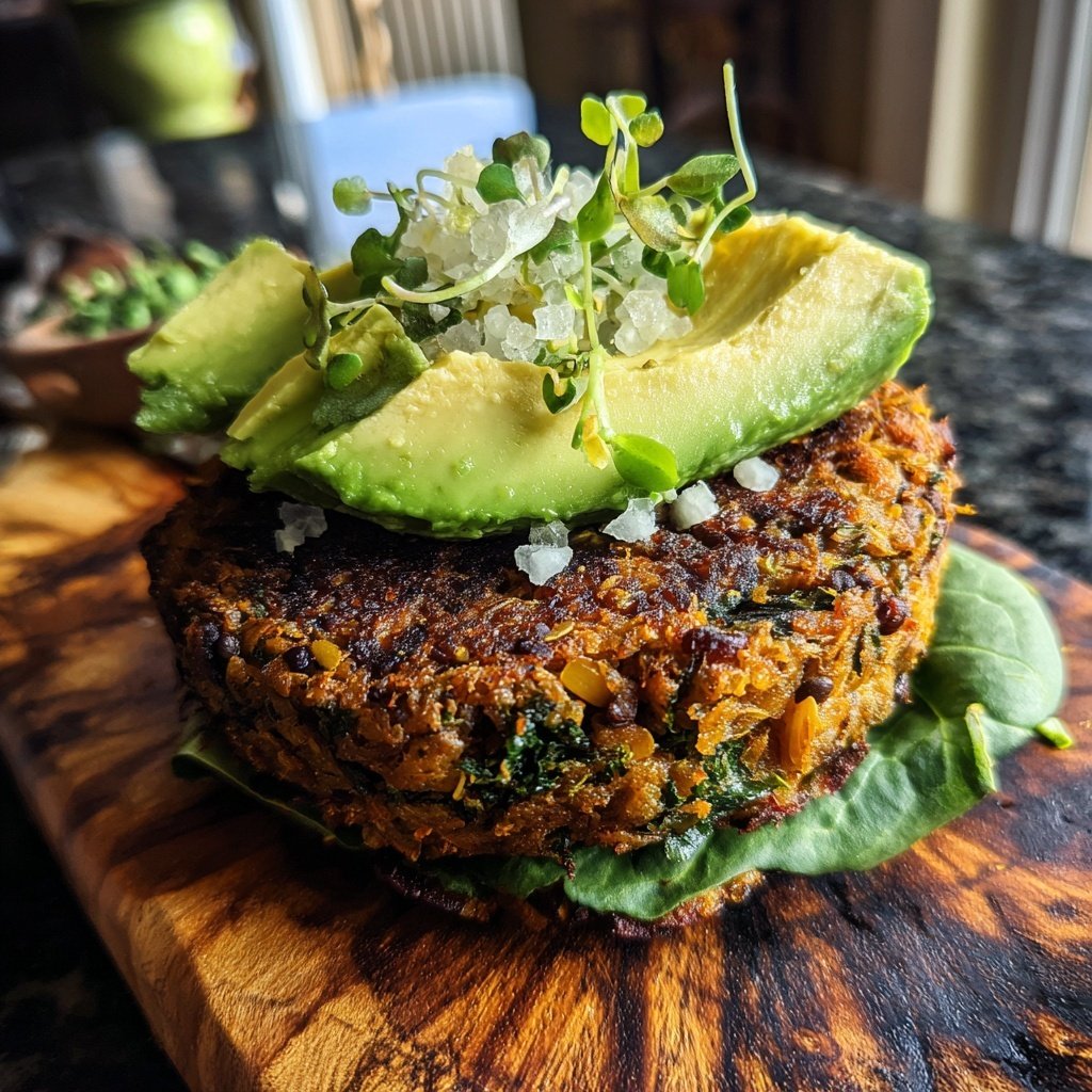Seaweed Kelp Burger with Avocado