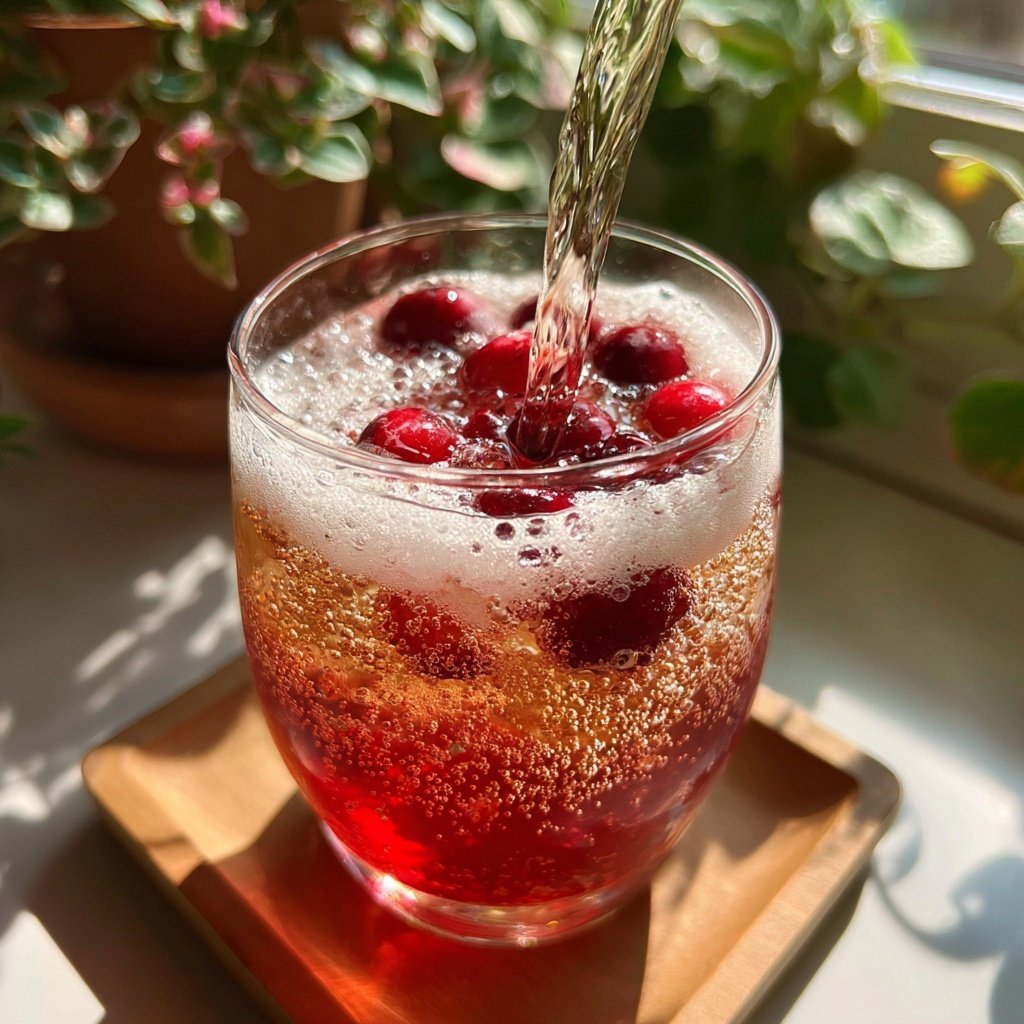Cranberry Vanilla Frost Fizz