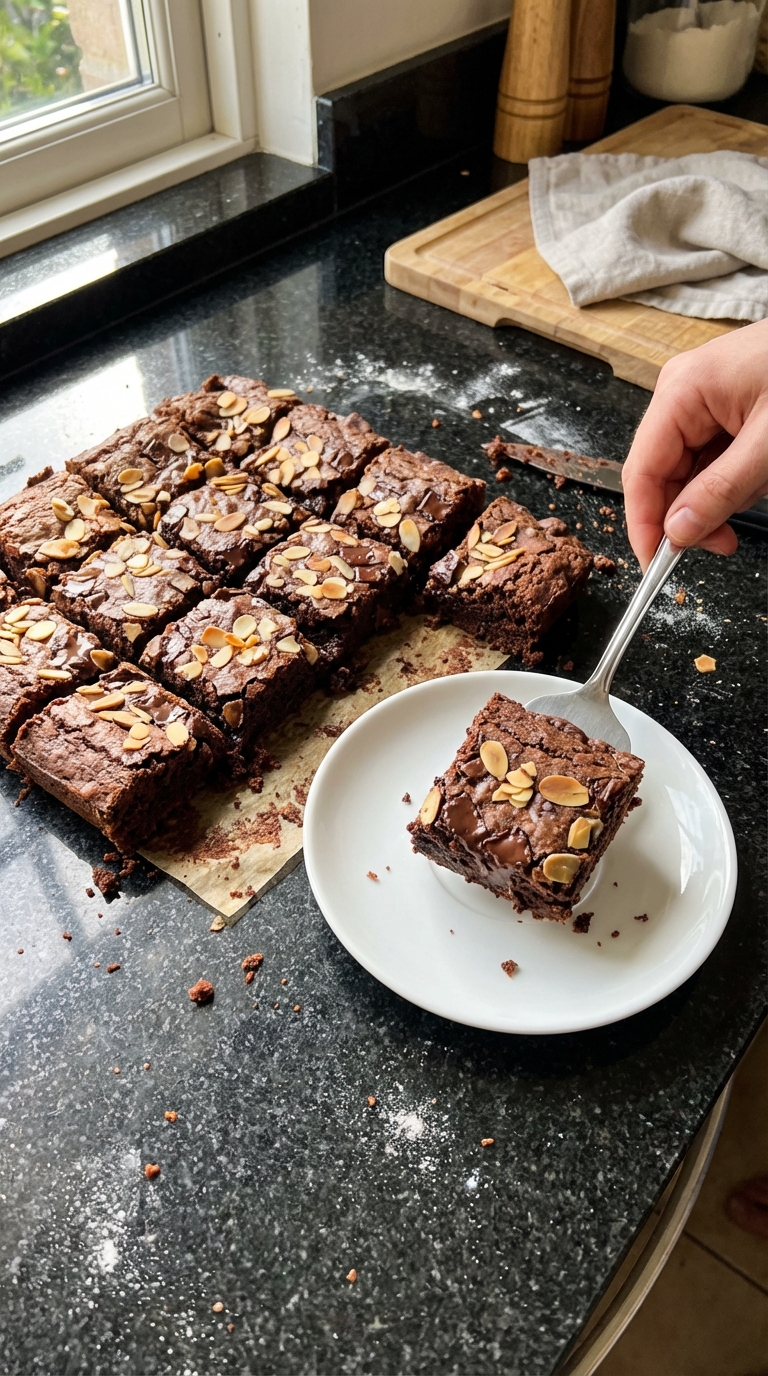 Sourdough Brownies with Almonds