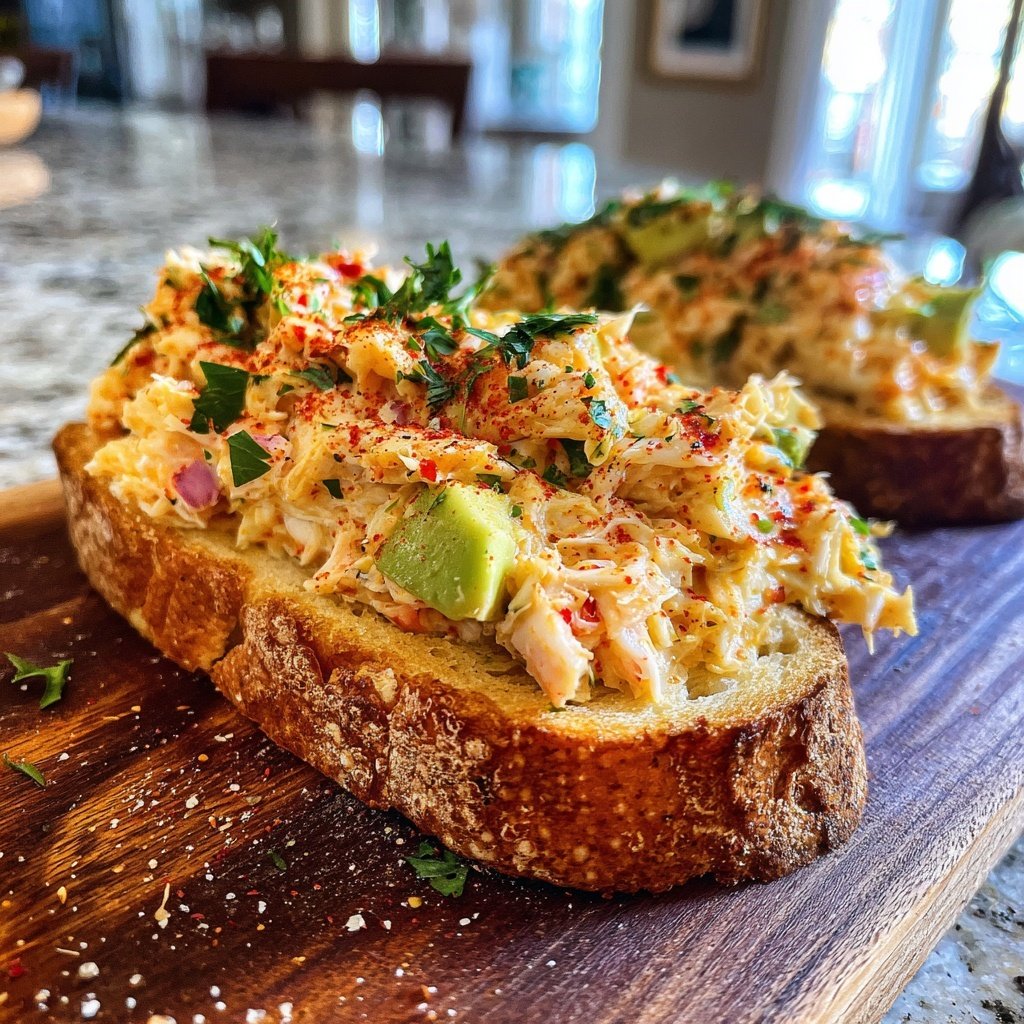 Spicy Crab Avocado Toast