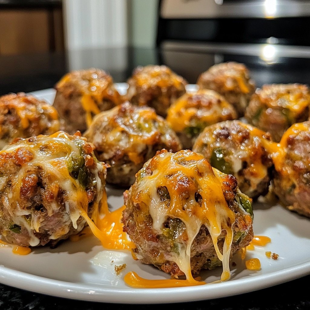 Spicy Jalapeño Popper Sausage Balls