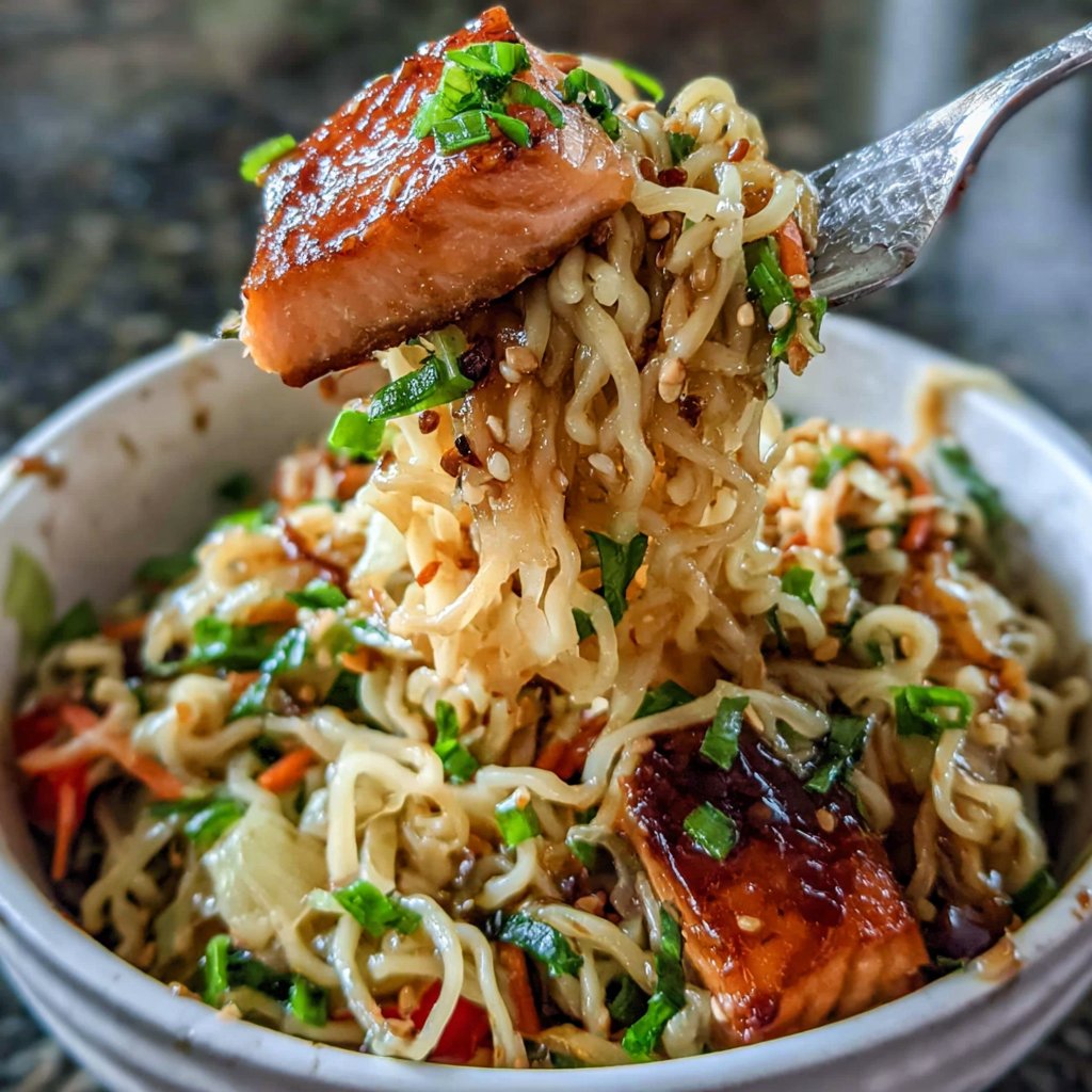 Miso Salmon Noodle Bowl