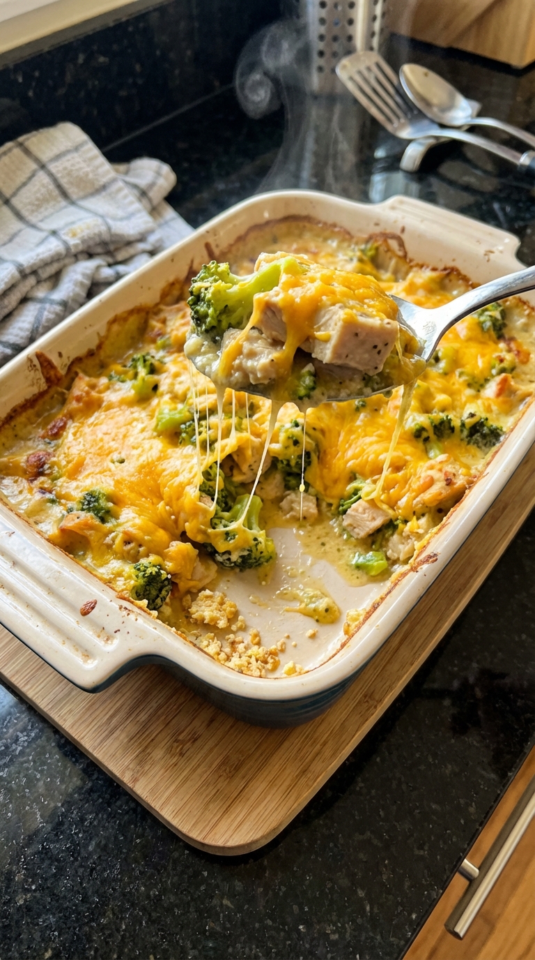 Cheddar Broccoli Chicken Casserole