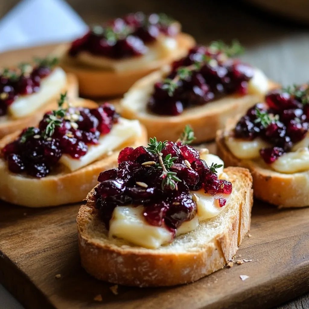 Cranberry and Brie Crostini