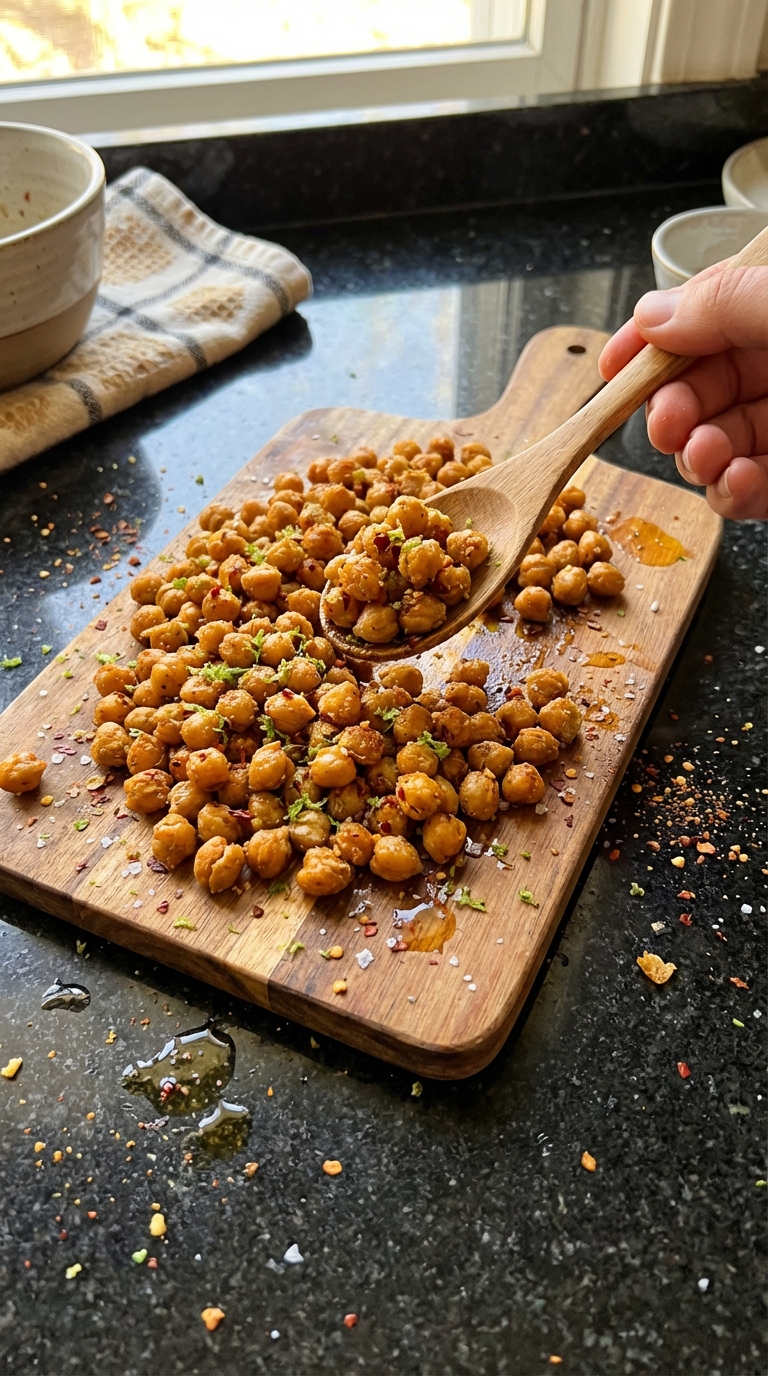 Chili Lime Roasted Chickpeas