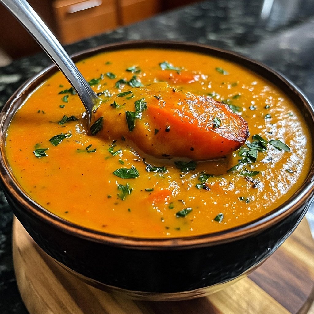 Healthy Vegan Roasted Carrot Soup