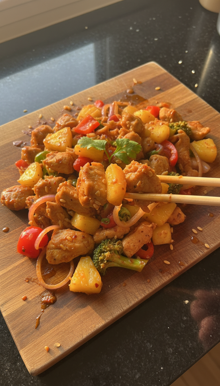 Spicy Pineapple Chicken Stir-fry