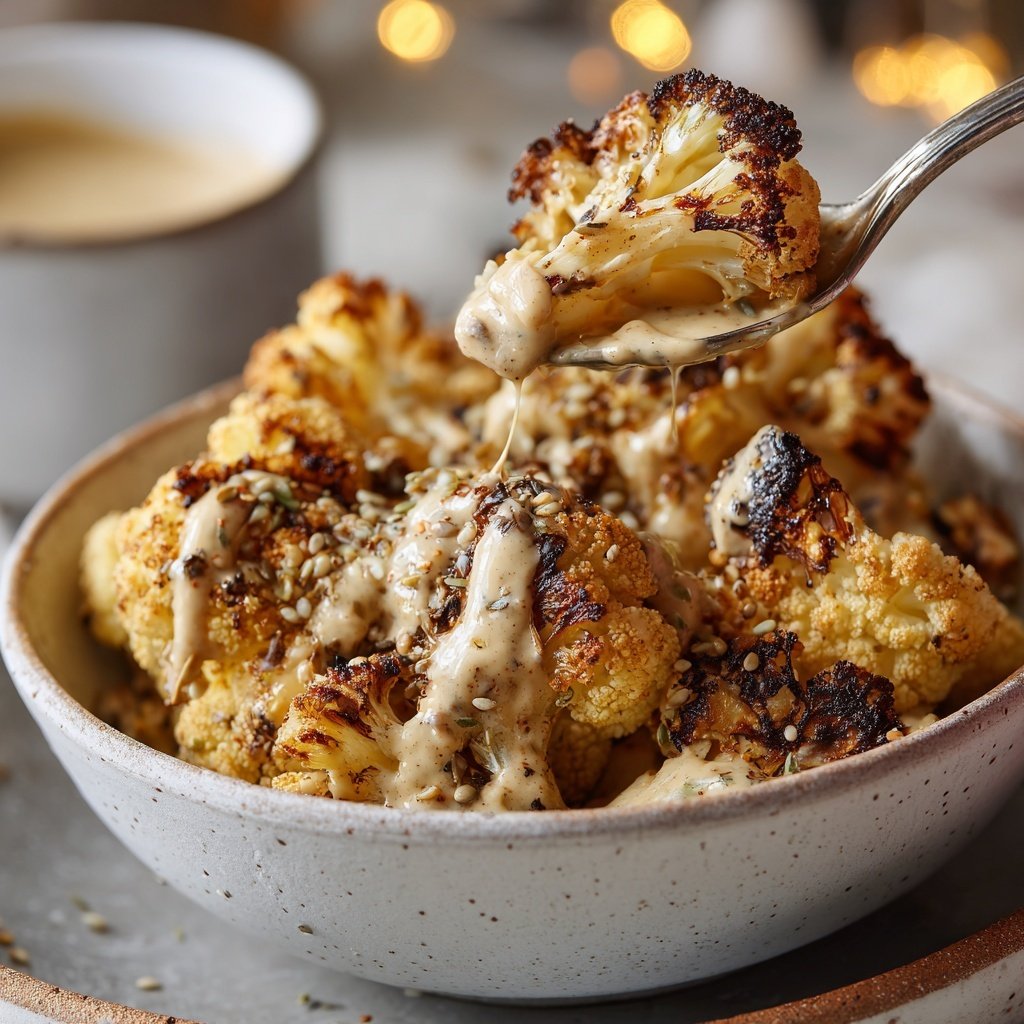 Roasted Cauliflower Tahini Bowls