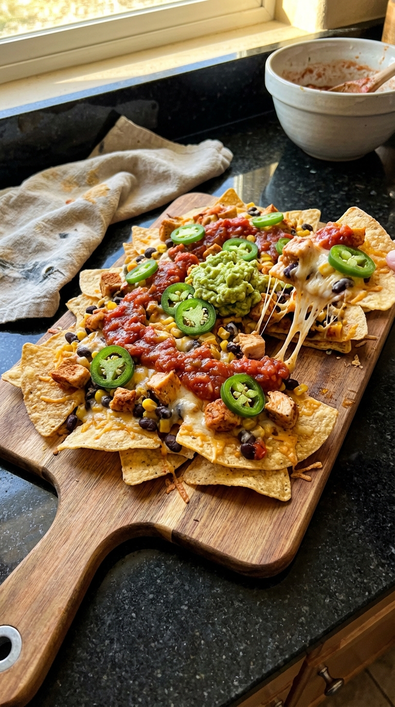 Southwestern Chicken Loaded Nachos