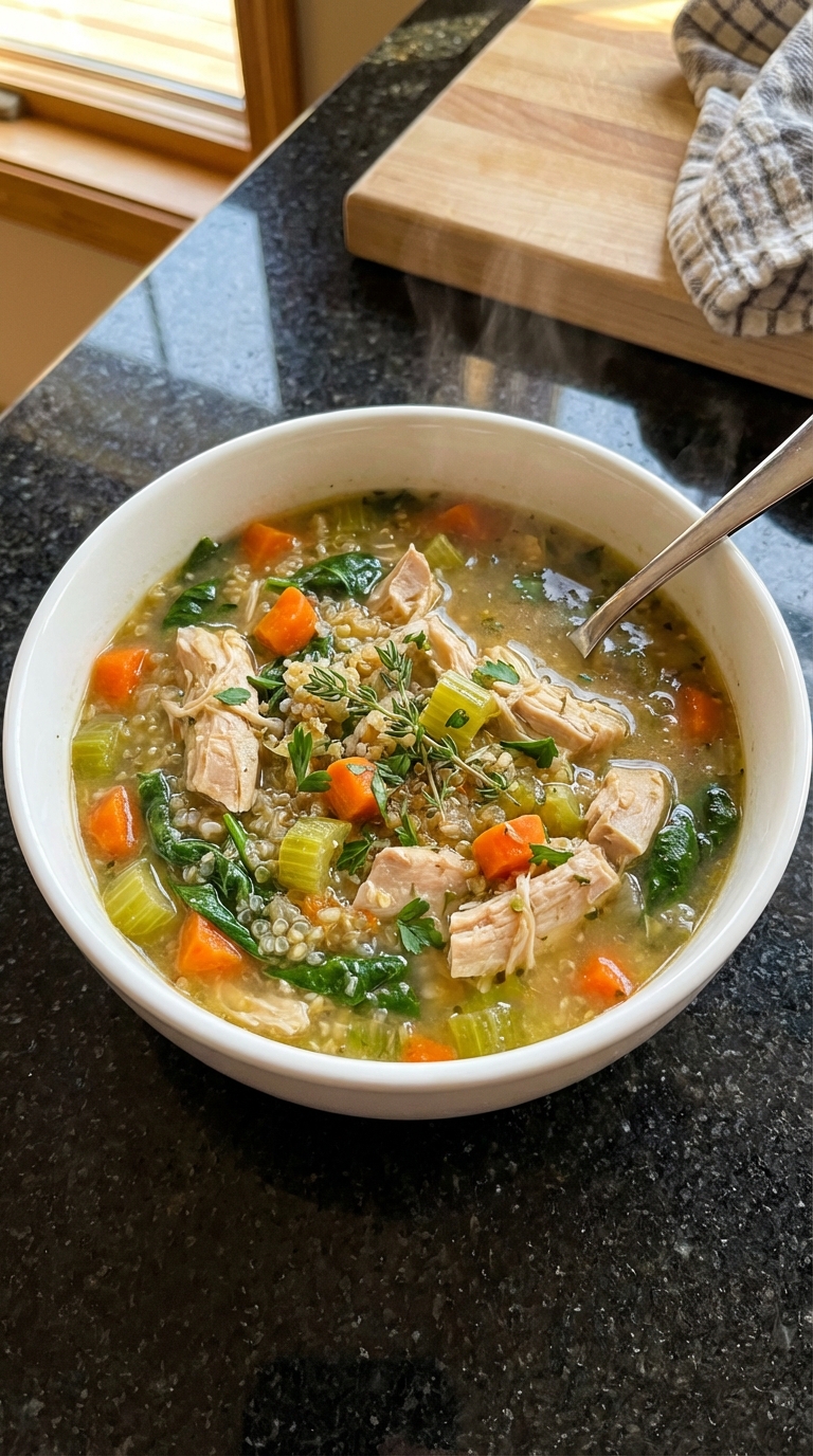 Herbed Chicken Quinoa Soup