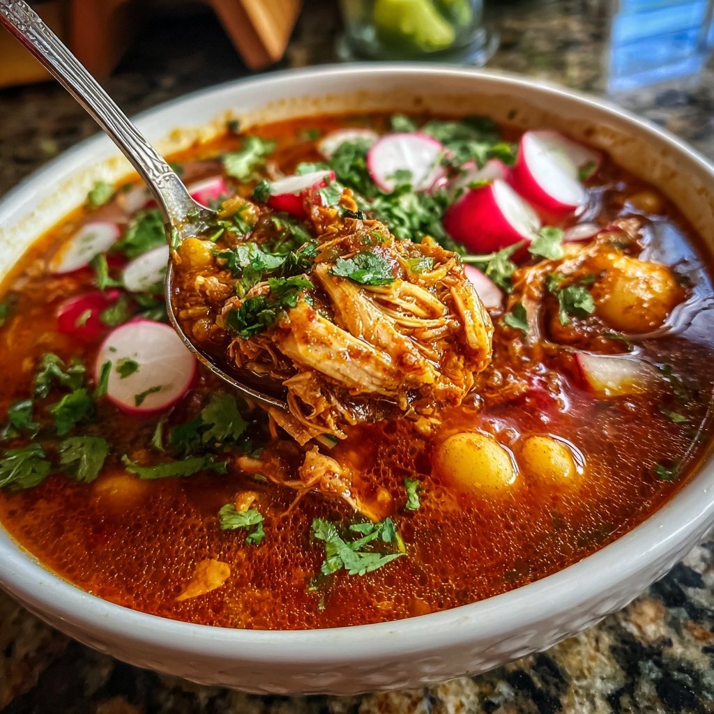 Slow Simmered Red Pozole Stew
