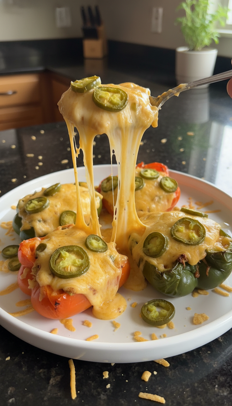 Nacho Cheese Stuffed Bell Peppers