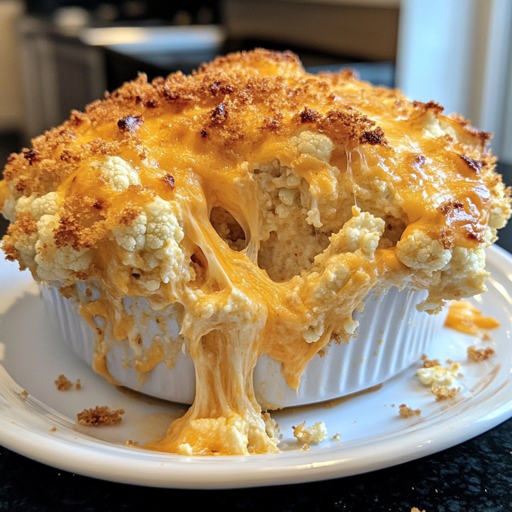 Baked Cauliflower Cheesy Dip