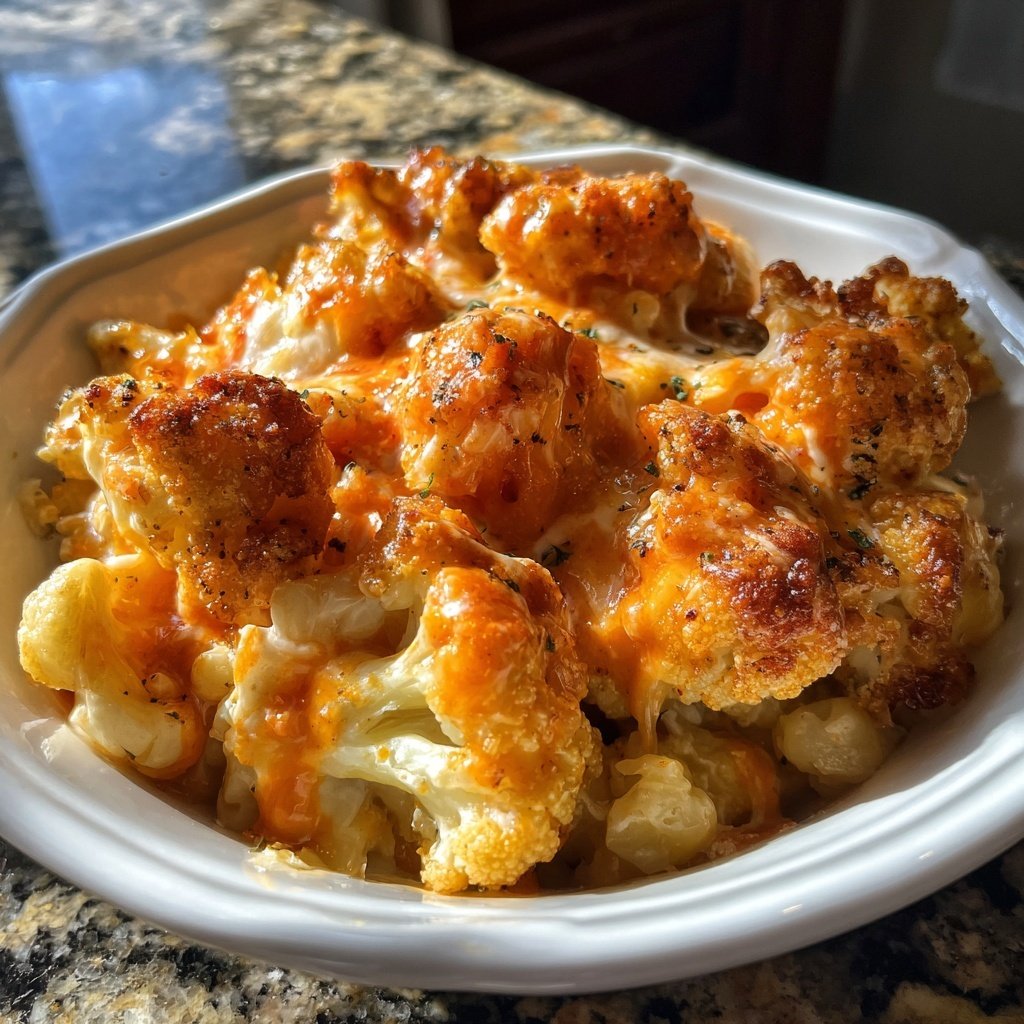 Buffalo Cauliflower Mac and Cheese