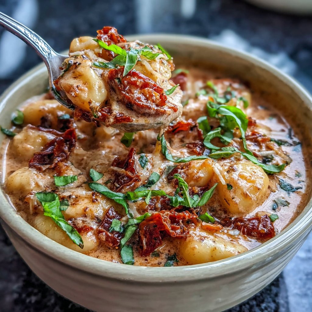Dairy Free Sun Dried Tomato Gnocchi Soup