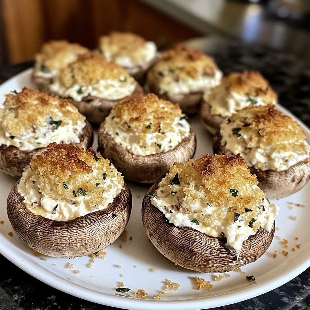 Stuffed Mushrooms with Cream Cheese and Fresh Herbs