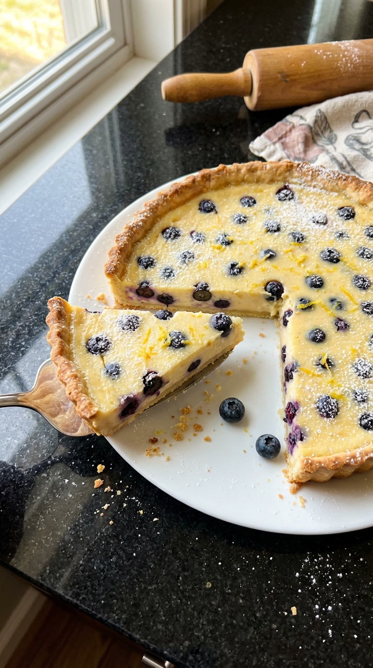 Blueberry Lemon Custard Tart