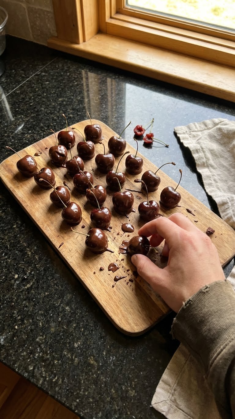 Chocolate-Dipped Cherry Snacks