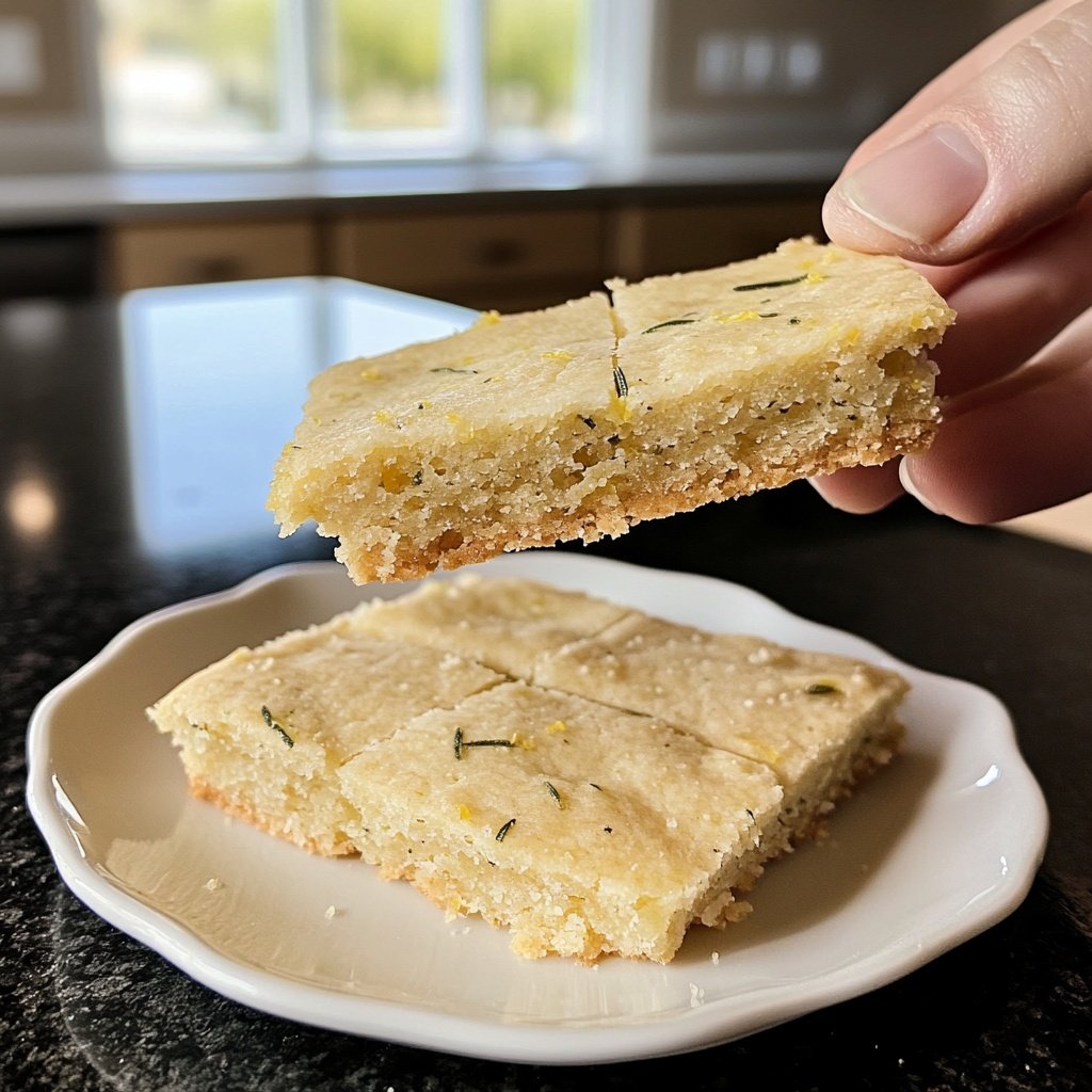 Meyer Lemon Rosemary Shortbread