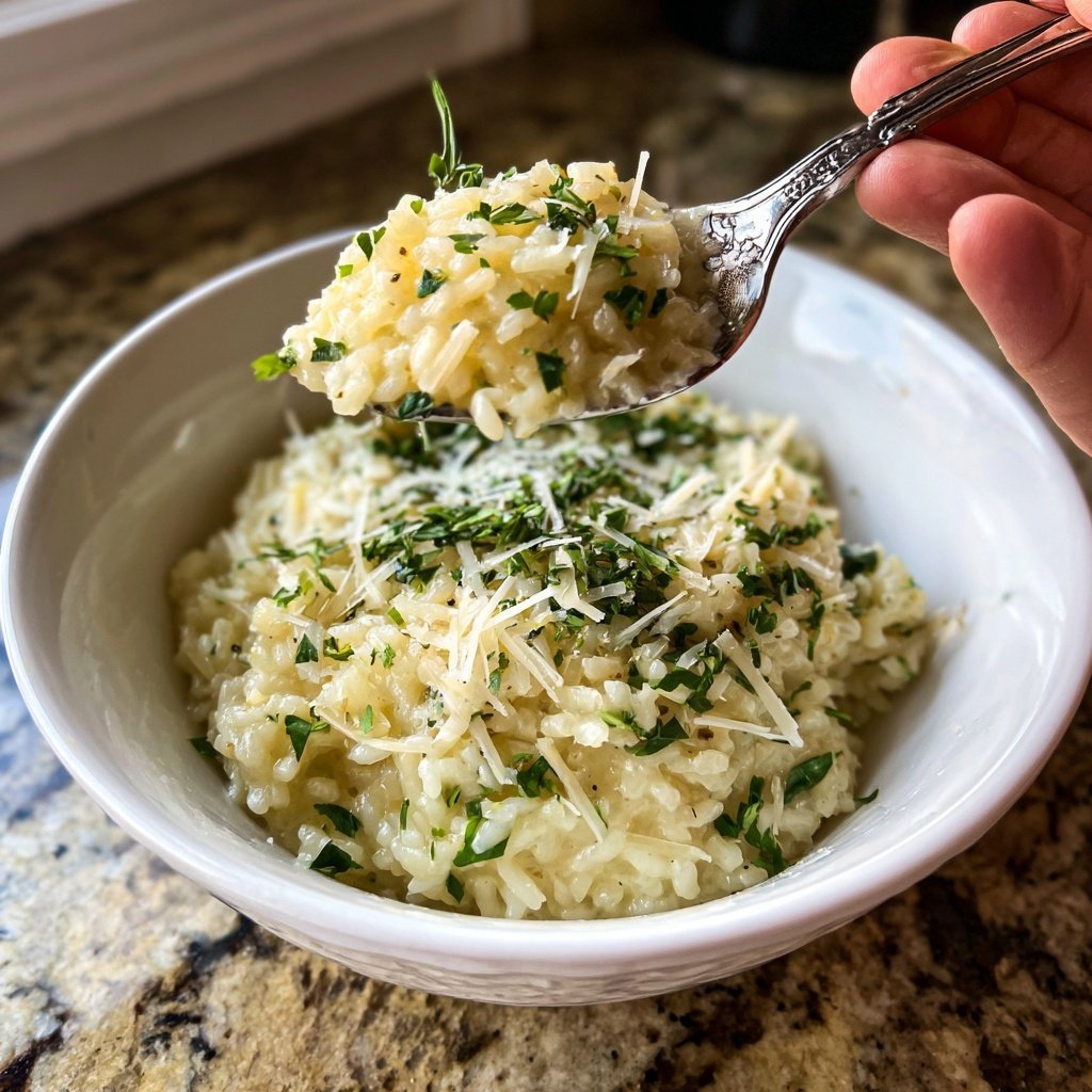 Champagne Risotto Elegant Romantic Dinner