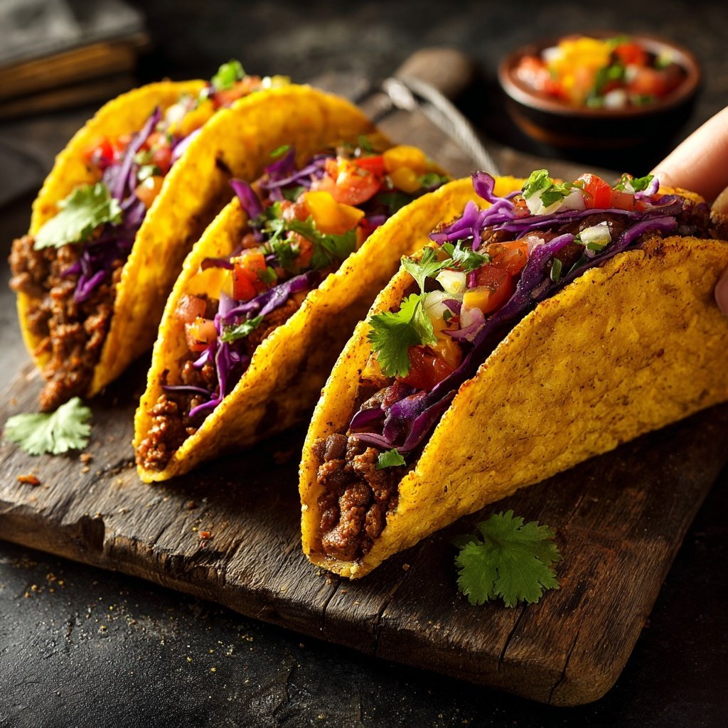 Tiny Tacos with Beef Bean