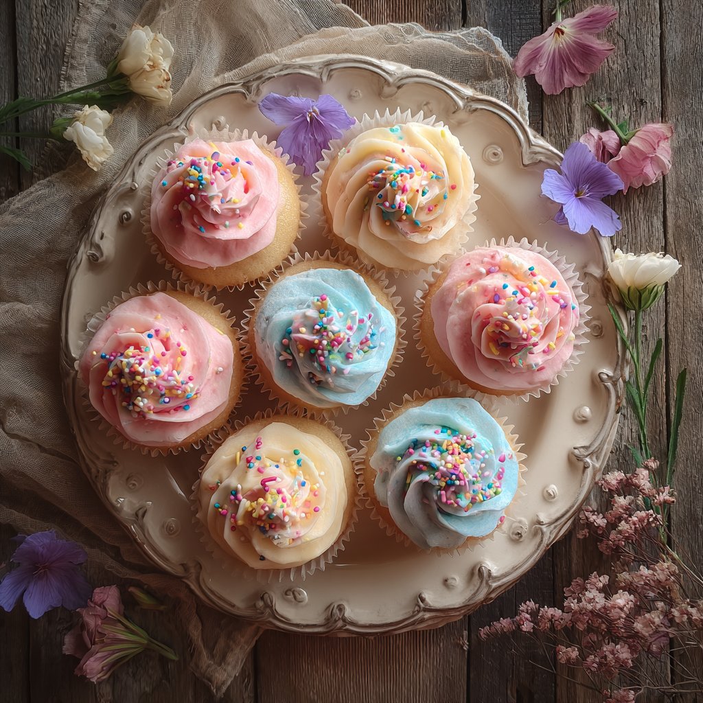 Frosted Cupcake Garden Party