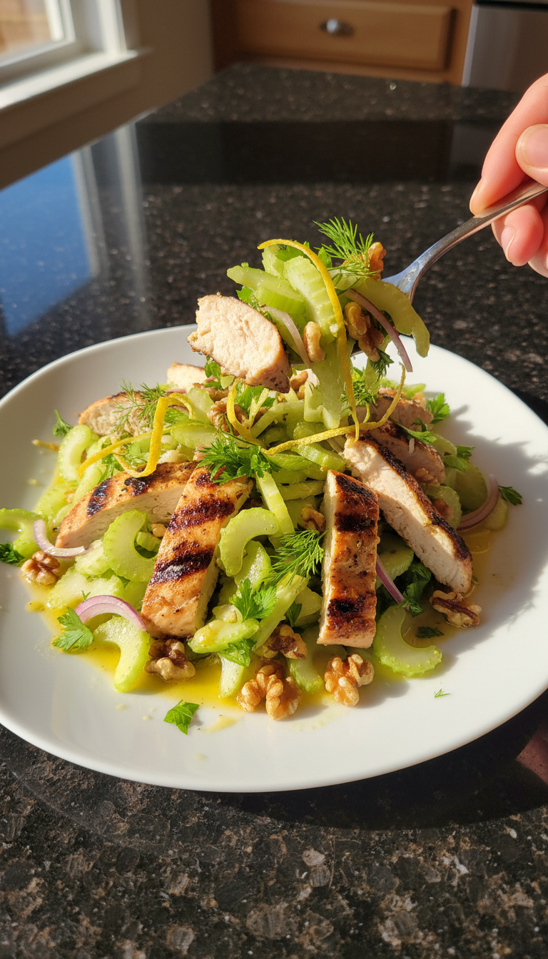 Celery Salad with Grilled Chicken