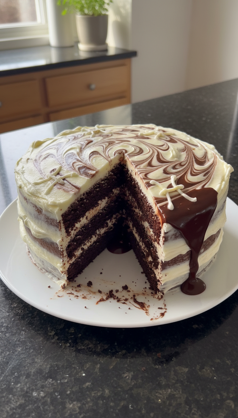 Pisces Chocolate Swirl Cake