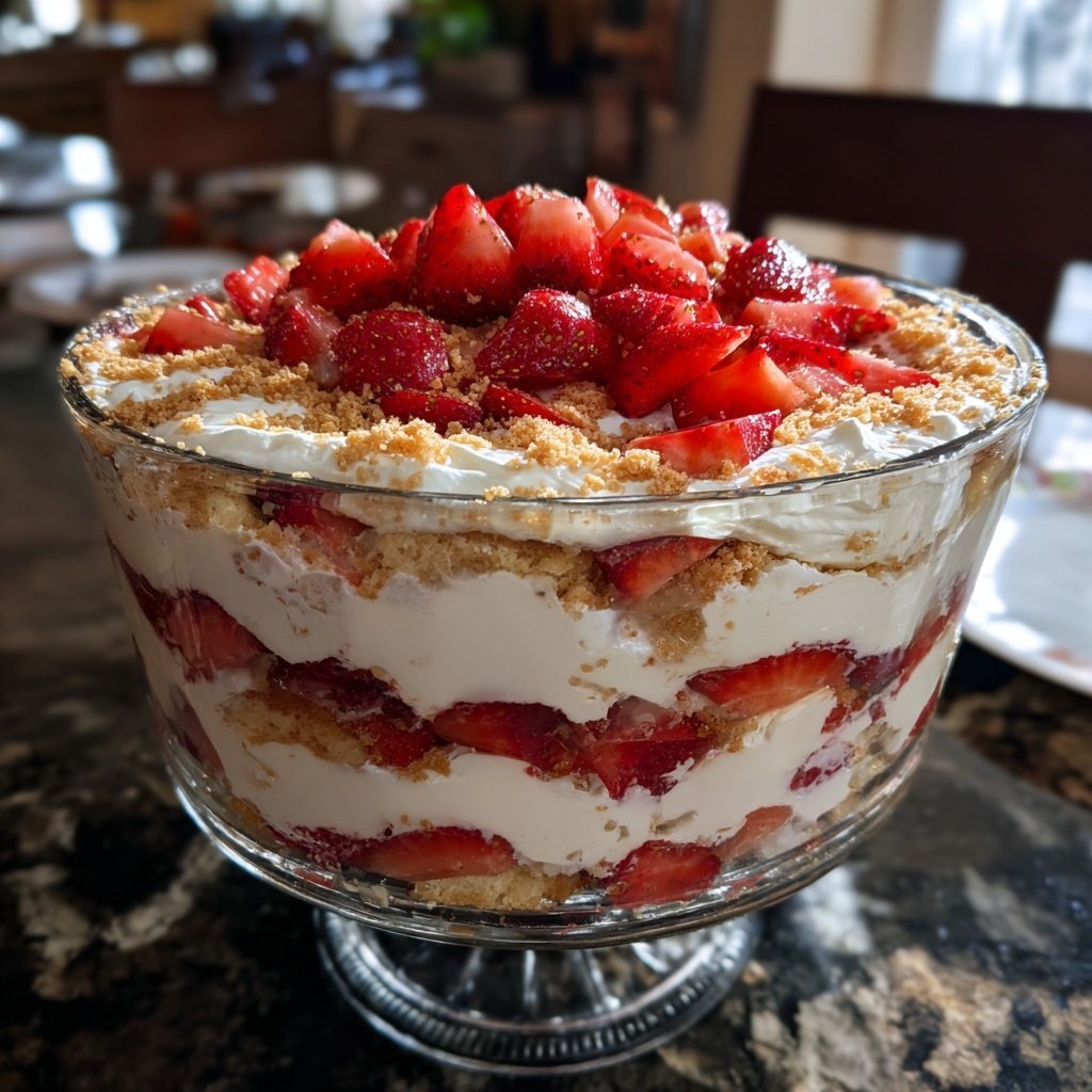 No-Bake Strawberry Shortcake Trifle